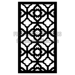 Ornamental Door Panel Template for Laser Cutting