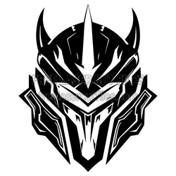 Samurai Mask Clipart - Ready to Cut Laser Design