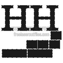 3D H Letter Laser Cut File, Ready to Cut
