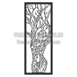 Abstract Tree Branch Panel Laser Cut Decor Ready to Cut