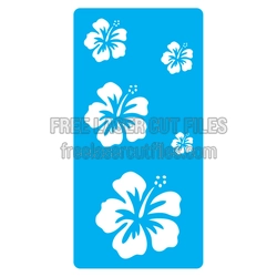 Hibiscus Flower Stencil Set, Laser Ready Free Cut File