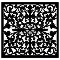 Ornamental Floral Panel Ready to Cut for Laser Projects
