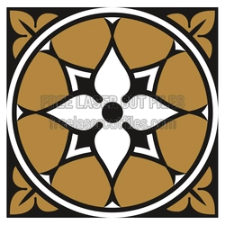 Ornamental Geometric Panel Laser Cut File