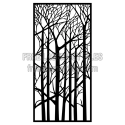 Vertical Forest Panel Laser Cut Screen Template