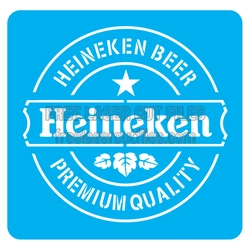 Vintage Beer Label Stencil for Laser Cutting