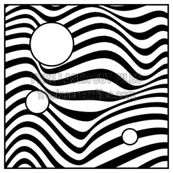 Abstract Waves Panel Laser Cut Design, Ready to Cut