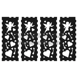 Cherub Heart Lantern Panel Laser Cut File, Ready to Cut