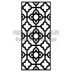 Decorative Geometric Door Panel Laser Cut File