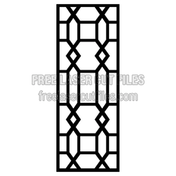 Decorative Geometric Door Panel Laser Cut File