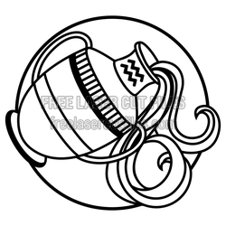 Water Pot Clipart Laser Cut Design, Free DXF Download