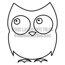 Cute Owl Laser Cut File, Ready to Cut Vector Template
