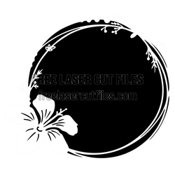 Floral Wreath Circle Template Ready to Cut SVG Design