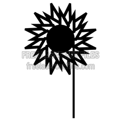 Geometric Sunburst Wall Clock Design, Laser Ready