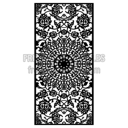 Ornamental Door Screen Panel Ready to Cut for CNC