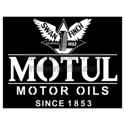 Retro Motor Oils Sign with Winged Emblem, Laser Ready