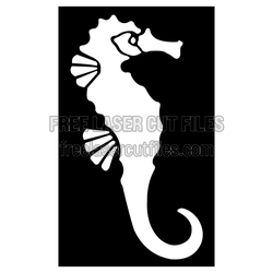Seahorse Silhouette Free Laser Cut File, Ready to Cut