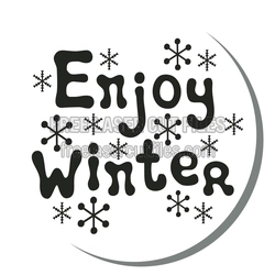 Enjoy Winter Snowflake Sign Laser Cut File