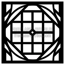 Geometric Decorative Screen Pattern Laser Cut Template