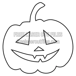 Jack-O'-Lantern Pumpkin Face Laser Cut File