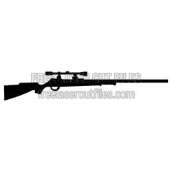 Sniper Rifle Silhouette Laser Cut File, Ready to Cut