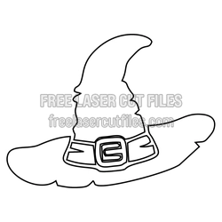 Halloween Witch Hat Laser Cut File, Ready to Cut Decor