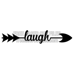 Laugh Arrow Sign SVG for Laser Cut and Plasma