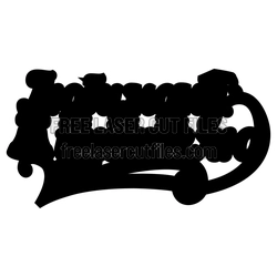 Merry Christmas Decorative Script for Laser Cutting