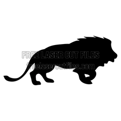 Running Lion Silhouette Laser Cut File, Ready to Cut