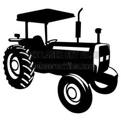 Tractor Silhouette Laser Cut File, Ready to Cut Farm Design