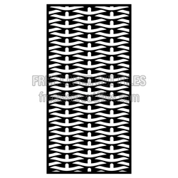 Decorative Wavy Lattice Screen Panel for Laser Cutting