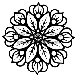 Floral Mandala Layered Wall Art Laser Cut File