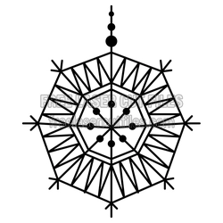Geometric Snowflake Ornament Laser Cut Design