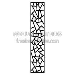 Geometric Stained Glass Panel Laser Cut File, Ready to Cut