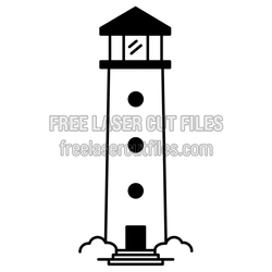 Lighthouse Tower Clipart Laser Cut File, Ready to Cut