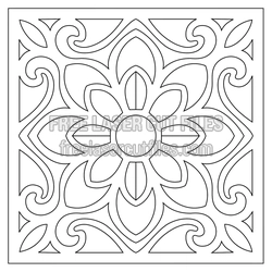 Ornamental Floral Geometric Panel, Laser Cut Design
