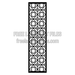 Ornamental Geometric Panel with Heart Motifs, Laser Ready