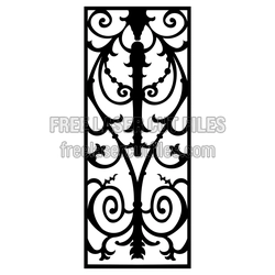 Ornamental Screen Door Panel Laser Cut Pattern