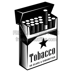 Tobacco Cigarette Box Vector Template for Laser Cutting