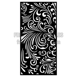Decorative Swirl Screen Panel Pattern for Laser Cutting