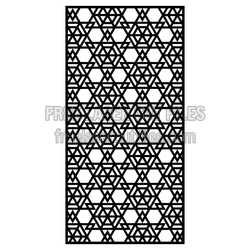 Geometric Triangle Screen Panel for Laser Cutting