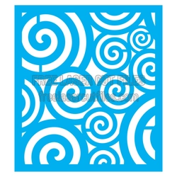 Abstract Spiral Pattern Stencil for Laser Cutting