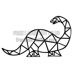 Geometric Dinosaur Laser Cut File, Ready to Cut