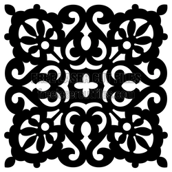 Ornamental Laser Cut Wall Screen Pattern, Ready to Cut