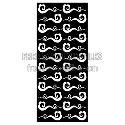 Ornamental Swirl Panel Pattern for Laser Cutting