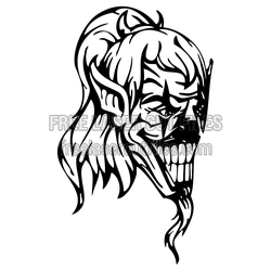 Scary Clown Face Laser Cut File, Free Ready to Cut Design