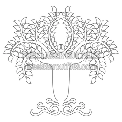 Celtic Tree of Life Laser Cut File, Ornamental Design