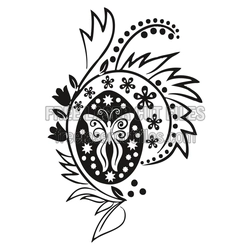 Decorative Easter Egg Butterfly Floral Laser Cut File