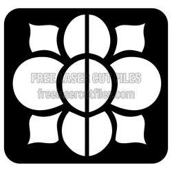 Decorative Floral Ornament Pattern for Laser Cutting