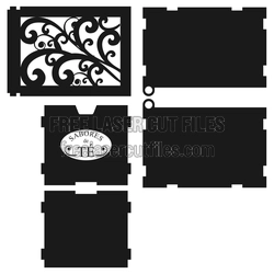 Decorative Tea Box Laser Cut File, Ready to Cut SVG/DXF