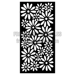 Floral Decorative Panel Laser Cut Pattern, Free DXF Download